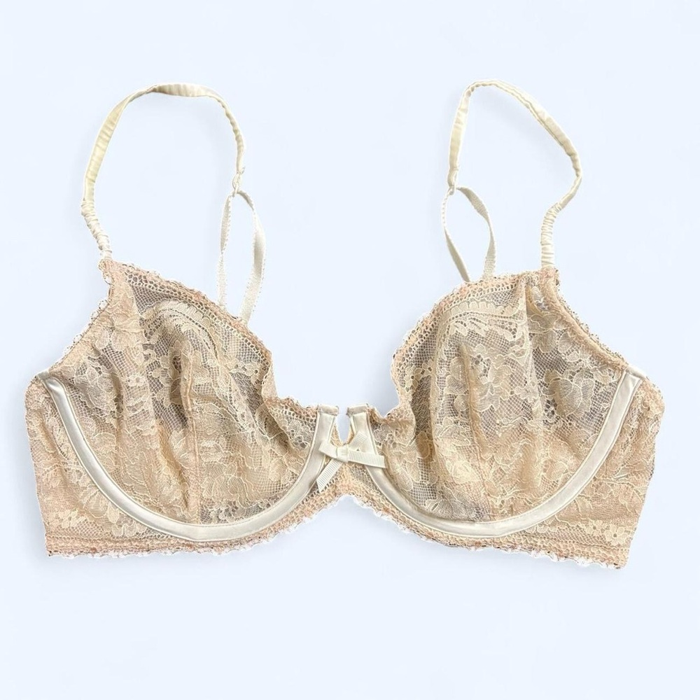 Y2K Victorias Secret lace unlined demi bra